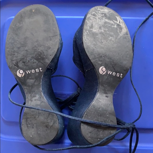 Nine West Denim Wedge Sandal 11M - Picture 5 of 6